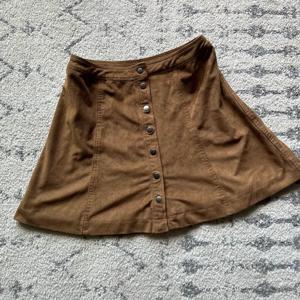 Suede skirt